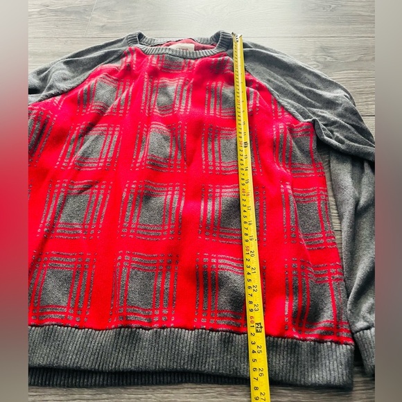MOSSIMO Supply Red and Gray Crewneck Sweater Size XL/TG - Picture 4 of 5
